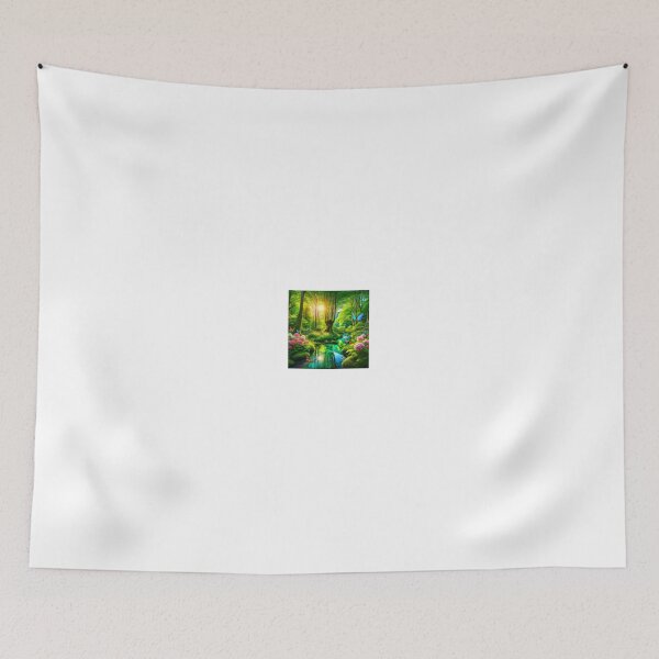 Item preview, Forest with blue and yellow butterflies designed and sold by finwiz.