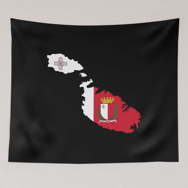 Item preview, Flag Map of Malta designed and sold by feether-store.