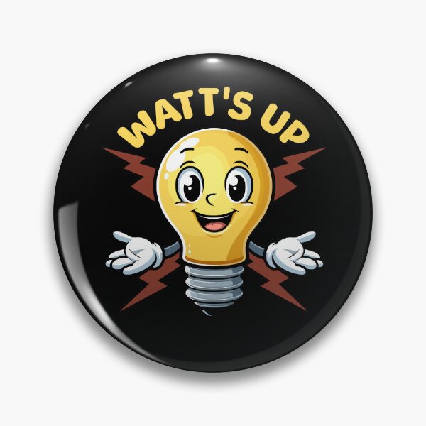 Item preview, Watt's Up Electric Lightbulb Wordplay Pun designed and sold by TwistedRabbit12.