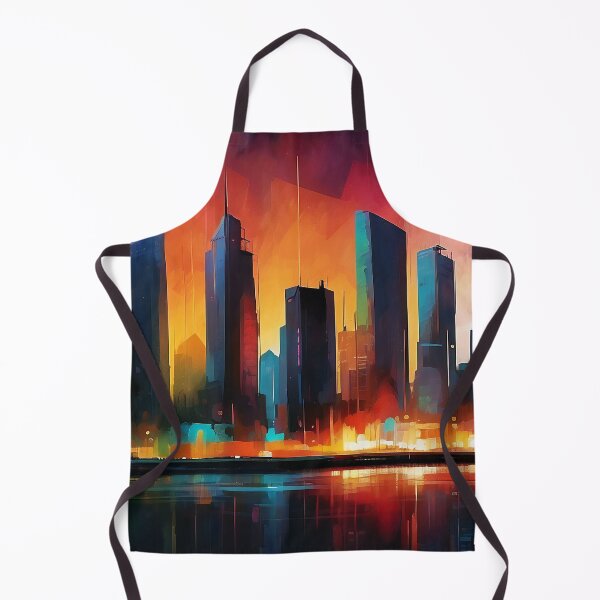Item preview, Dusk's Neon Glow: Urban Dreamscape Reflections" designed and sold by ArtComixHaven.