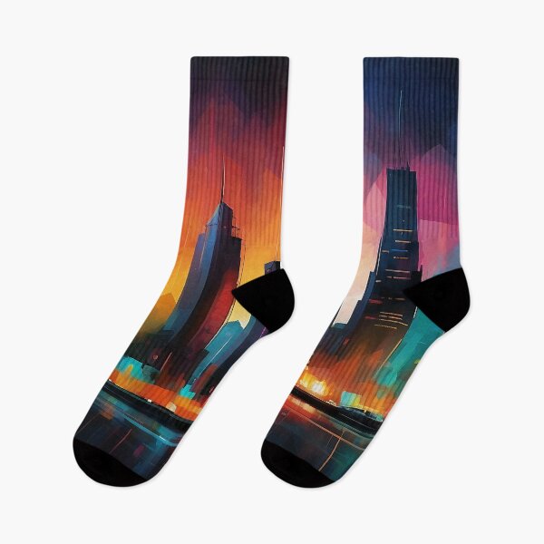 Item preview, Dusk's Neon Glow: Urban Dreamscape Reflections" designed and sold by ArtComixHaven.