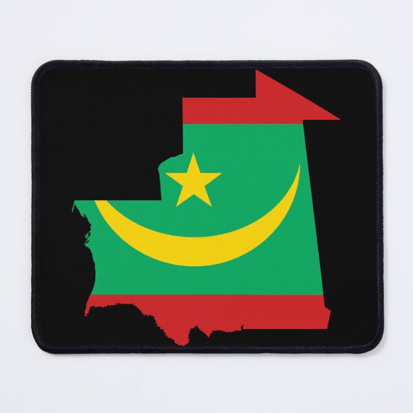 Item preview, Flag Map of Mauritania designed and sold by feether-store.