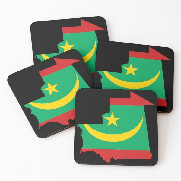 Item preview, Flag Map of Mauritania designed and sold by feether-store.