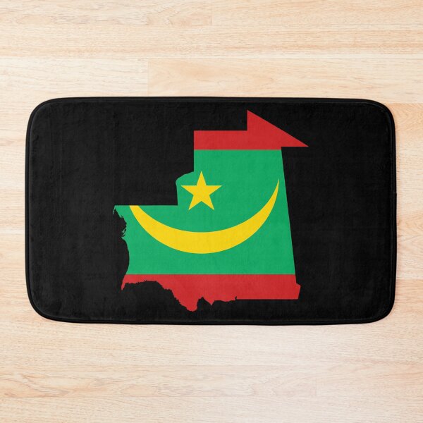 Item preview, Flag Map of Mauritania designed and sold by feether-store.