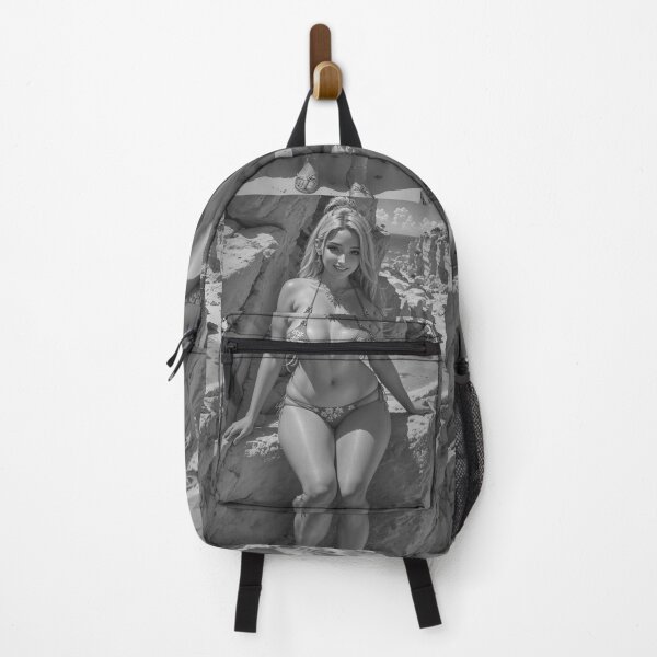 Item preview, Beautiful girl at the beach in black and white retro urban style designed and sold by Carlos Gudino.