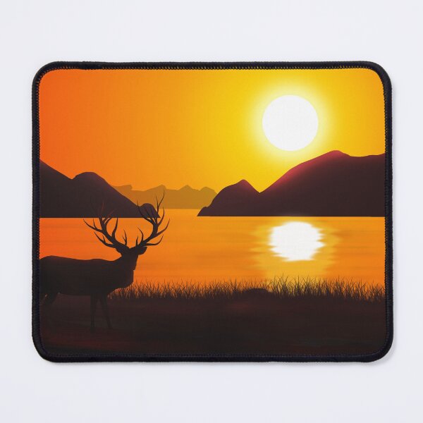 Item preview, Elk over a lake in the sunset designed and sold by BTFshops.