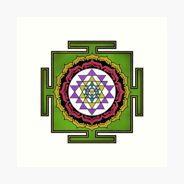 Item preview, Sri Yantra - OM Mandala designed and sold by Black-Moon-Art.