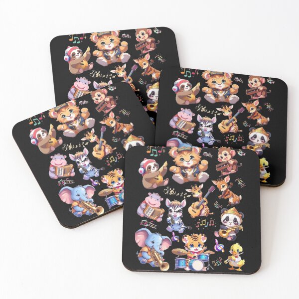 Item preview,  Cute baby animals playing with instruments  designed and sold by sweetiejojo.