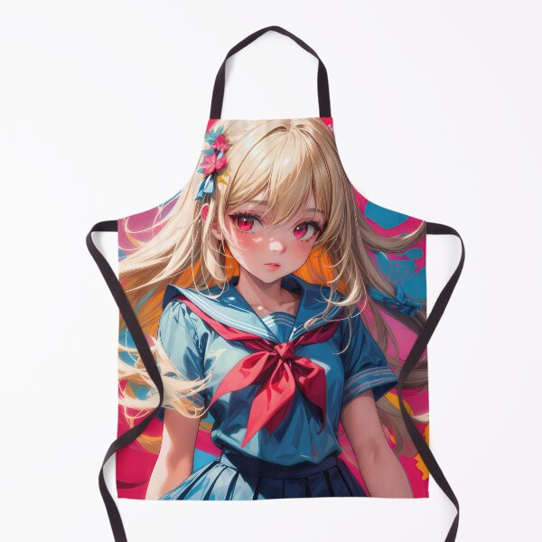Item preview, Anime schoolgirl colorful portrait art designed and sold by TheArtistOf2022.