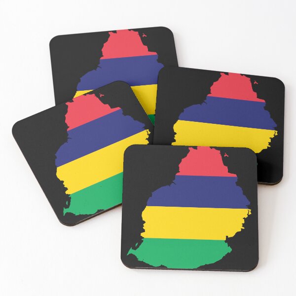 Item preview, Flag Map of Mauritius  designed and sold by feether-store.