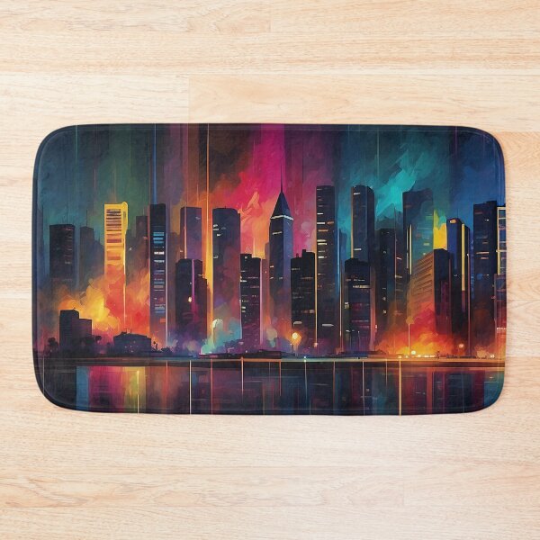 Item preview, Dazzling Metropolis: An Abstract Urban Symphony designed and sold by ArtComixHaven.