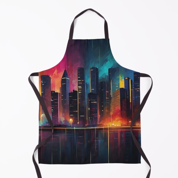 Item preview, Dazzling Metropolis: An Abstract Urban Symphony designed and sold by ArtComixHaven.