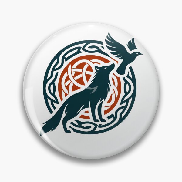 Item preview, Celtic "Wolf & Bird" designed and sold by MusesWhispers.