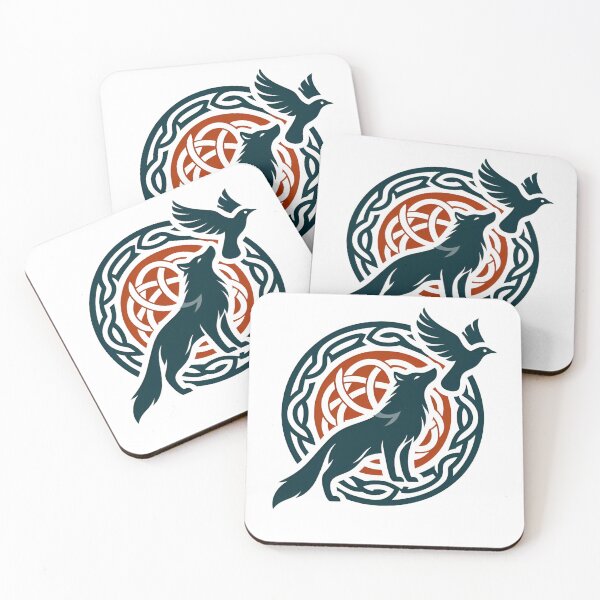 Item preview, Celtic "Wolf & Bird" designed and sold by MusesWhispers.