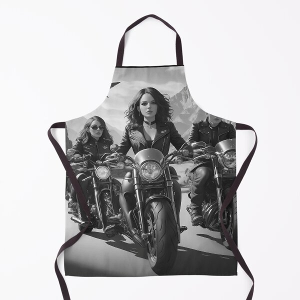 Item preview, Biker girls on the road black and white retro urban style designed and sold by Carlos Gudino.