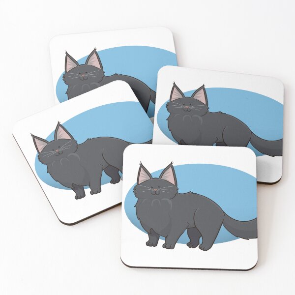 Item preview, Black cat with blue background  designed and sold by NotreDameChelle.