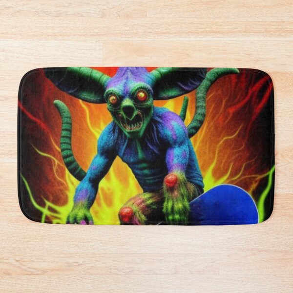 Item preview, Trippy Psychedelic Monster Skateboarder designed and sold by TheDarkWardrobe.