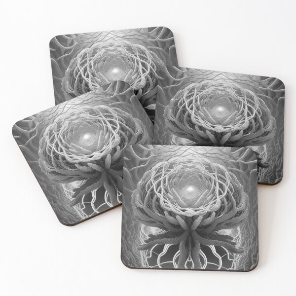 Item preview, Brain-shaped sea coral neural network black and white retro urban style designed and sold by Carlos Gudino.
