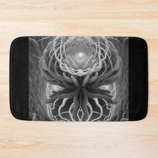 Item preview, Brain-shaped sea coral neural network black and white retro urban style designed and sold by Carlos Gudino.