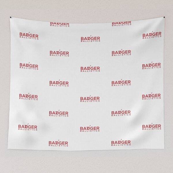 Item preview, Badger Ballistics Name Logo (Red/White) designed and sold by AIAA-UW-Madison.