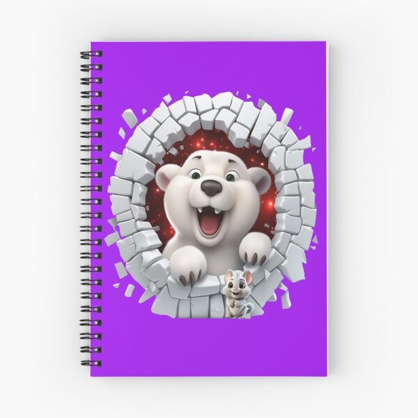 Item preview, Polar bear peaking through hole in the wall designed and sold by LoneAngel.