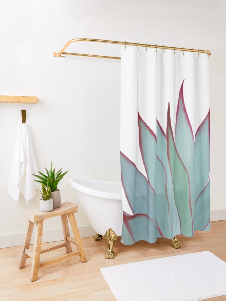 Alternate view of Elegant Agave Fringe Illustration Shower Curtain