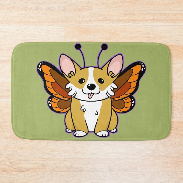 Artikelvorschau, Schmetterlings-Corgi – Braun entworfen und verkauft von DrawsCutePaws.