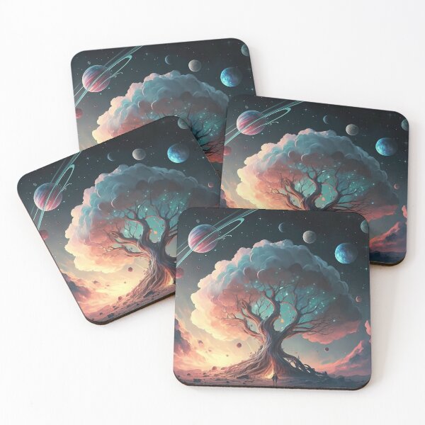 Artikelvorschau, Himmelshimmel-Wolkenlandschaft, Baum im Weltraum, Galaxienbaum entworfen und verkauft von what-you-want1.