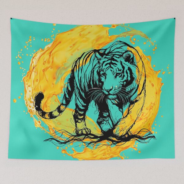 Item preview, Bengal Tiger - Pencil Sketch Ring of Fire designed and sold by HausKatz.