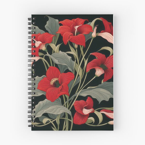 Item preview, Art Nouveau Floral Pattern Collection #1 - Red Calla Lilies #12 designed and sold by elektronen.