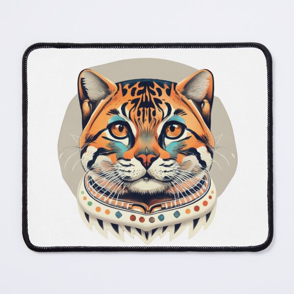 Item preview, Retro Bengal Cat Floral Wild Flowers designed and sold by ArtFromBeyond.