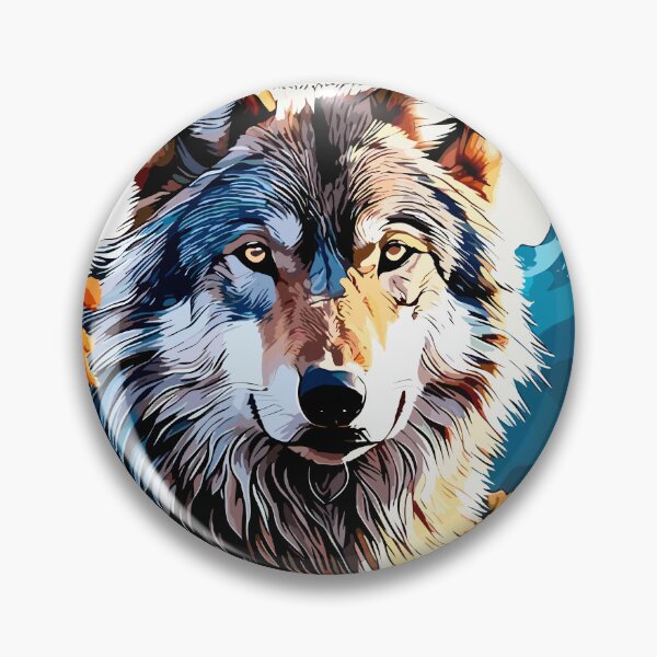 Item preview, Double exposure of a wolf and a mountain designed and sold by SnapStix.