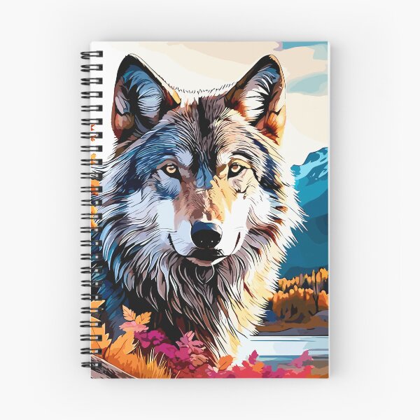 Item preview, Double exposure of a wolf and a mountain designed and sold by SnapStix.