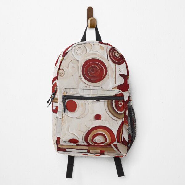Item preview, Gustav Klimt Red Gold White Abstract Flowers in Swirly Vase designed and sold by Vicky Brago-Mitchell®.