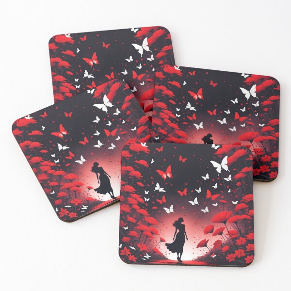Item preview, Mysterious woman in a butterfly garden designed and sold by wellworntee.
