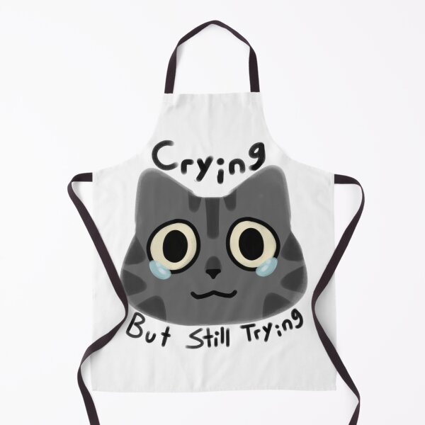 Item preview, Crying But Still Trying Cat Cute designed and sold by doodledont.