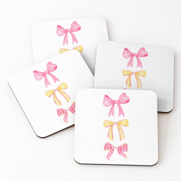 Item preview, Pink and Yellow Preppy Bows designed and sold by mollsdesignss.