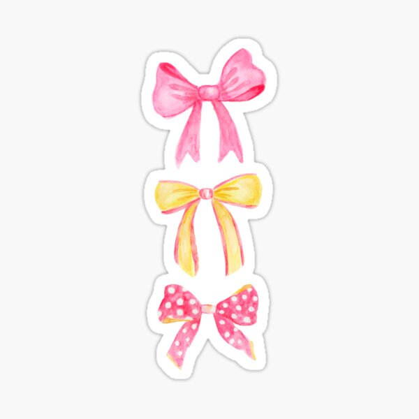 Item preview, Pink and Yellow Preppy Bows designed and sold by mollsdesignss.