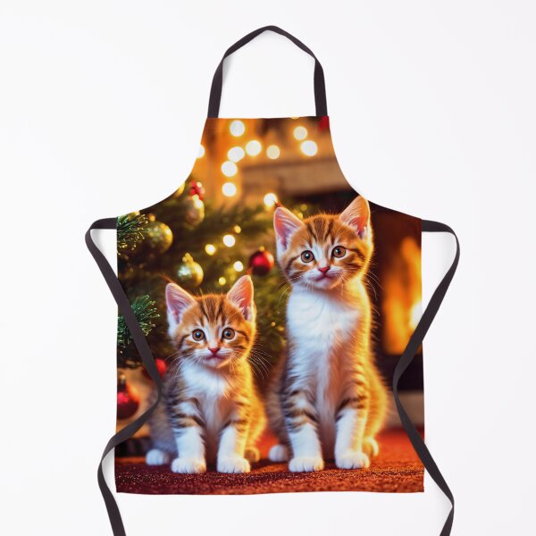 Item preview, A Pair of Kittens Stay Warm by the Fire on Christmas Eve designed and sold by Lava Tigers Art.