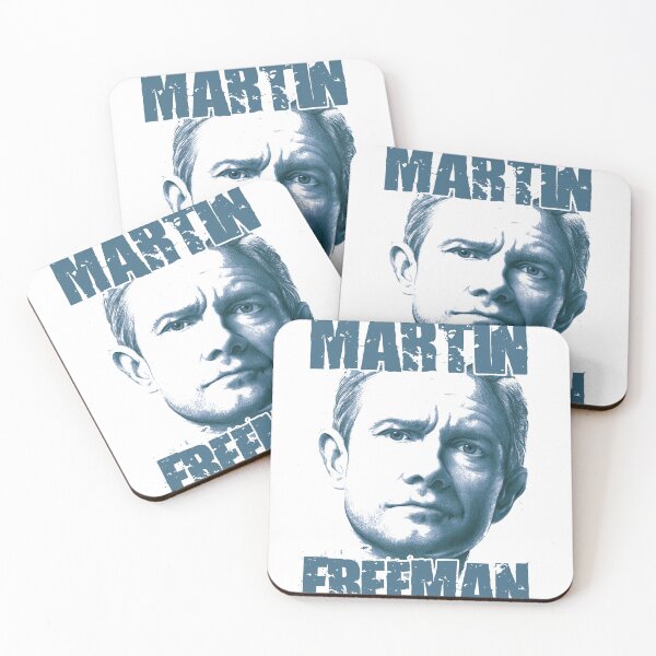 Item preview, Martin freeman blue style hand drawing silhouette portrait design designed and sold by ironpalette.