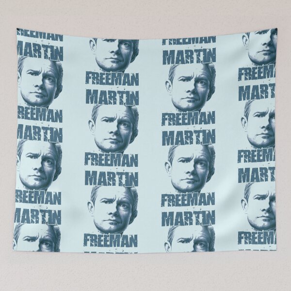 Item preview, Martin freeman blue style hand drawing silhouette portrait design designed and sold by ironpalette.