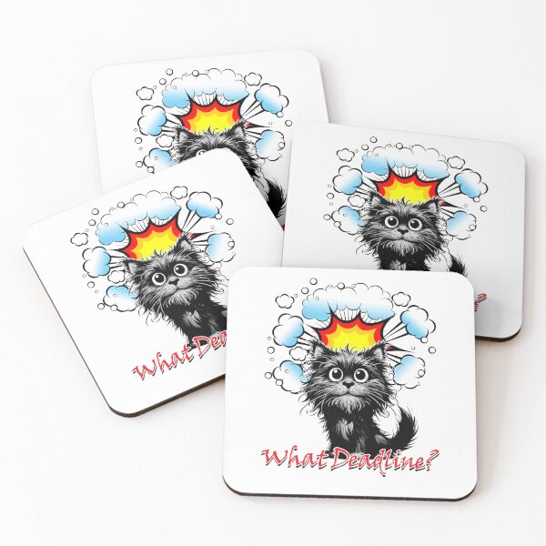 Item preview, Cat Stressed - What Deadline? designed and sold by Karen Wood.