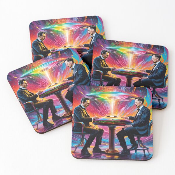 Item preview, Nikola Tesla and Elon Musk using free energy designed and sold by Artist  X.