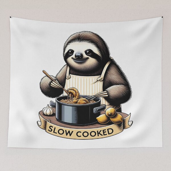 Item preview, Slow cooked - sloth is a great chef designed and sold by Ingridpd.
