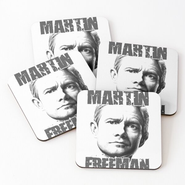 Item preview, Martin freeman black bw style hand drawing silhouette portrait design designed and sold by ironpalette.