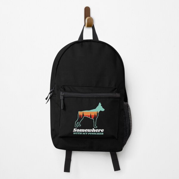 Item preview, Somewhere With My Doberman Pinscher Vintage Hiking Camping Gift designed and sold by Guarddogdrive.