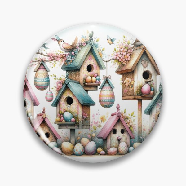 Item preview, Flowery Easter Birdies designed and sold by ADoodleWitch.