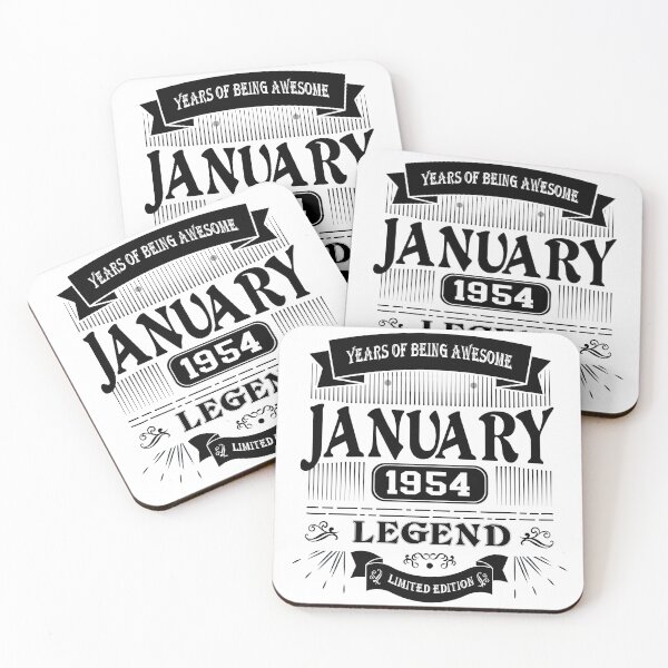 Artikelvorschau, Legend Were Born in January 1954 Limited Edition, Geburtstagsgeschenk, perfekt gealterte Years of Being Awesome Vintage 70. Geburtstag entworfen und verkauft von DjenShop.