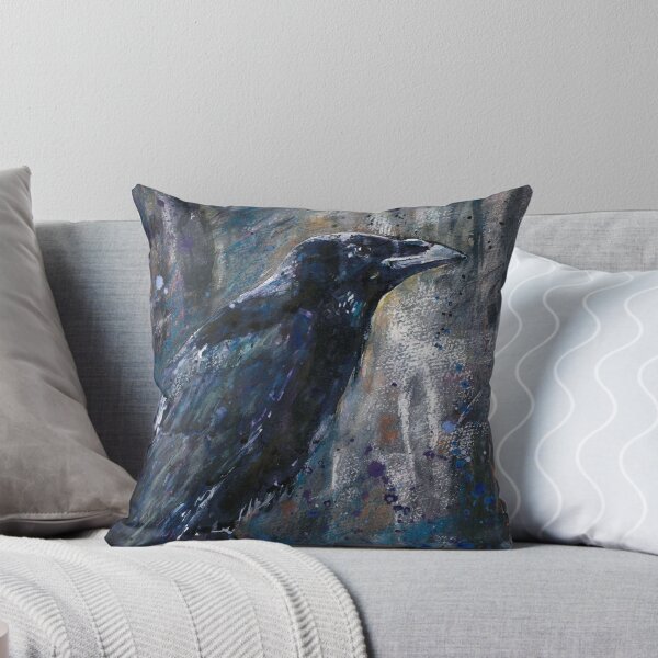 Item preview, Crow watercolour painting Naomi Neale Watercolour art designed and sold by NaomiNeale.