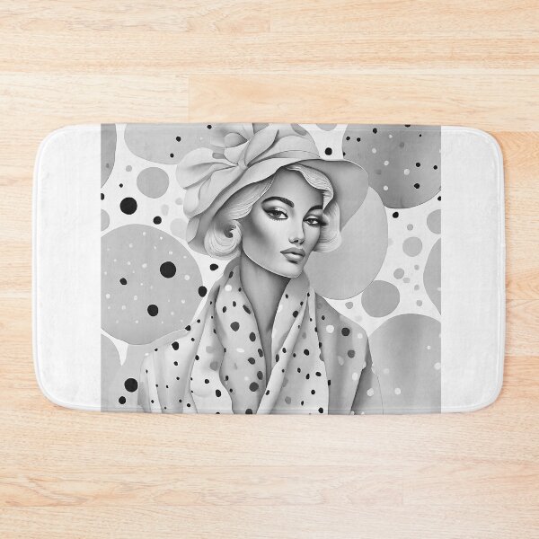 Item preview, Beautiful fashion girl black and white retro urban style 40s 50s designed and sold by Carlos Gudino.